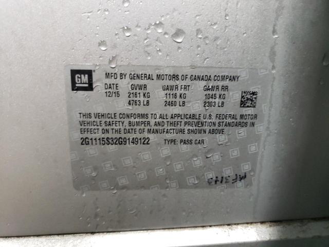 2016 CHEVROLET IMPALA LT - 2G1115S32G9149122