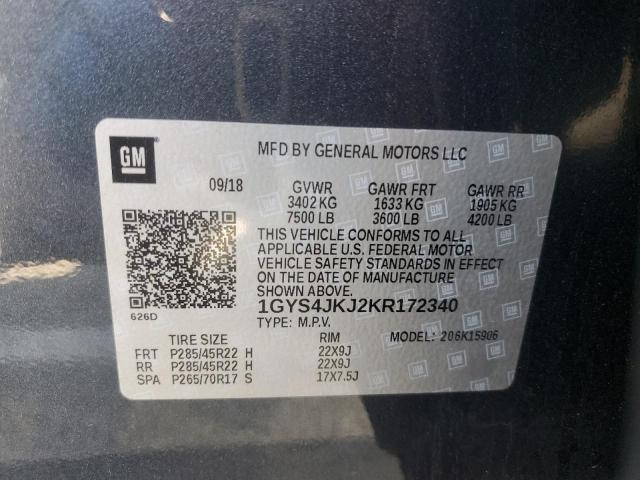 2019 CADILLAC ESCALADE E - 1GYS4JKJ2KR172340