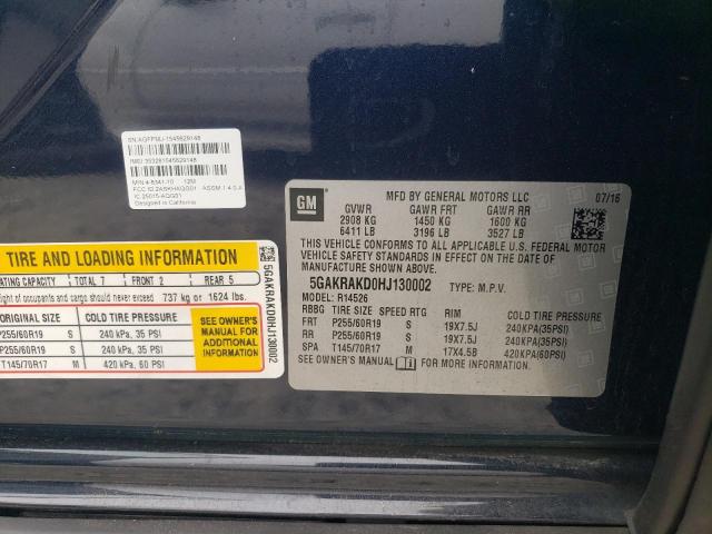 2017 BUICK ENCLAVE - 5GAKRAKD0HJ130002