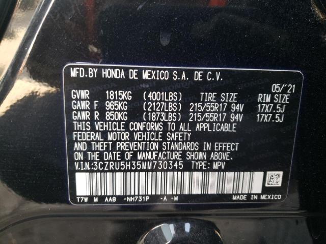 2021 HONDA HR-V LX - 3CZRU5H35MM730345