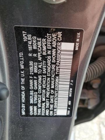 VIN SHHFK7H77JU205864 2018 HONDA CIVIC no.12