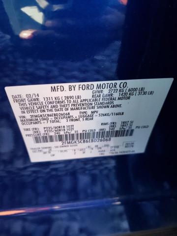 VIN 2FMGK5C86EBD26068 2014 FORD FLEX no.14