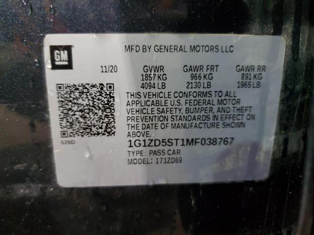 2021 CHEVROLET MALIBU LT - 1G1ZD5ST1MF038767