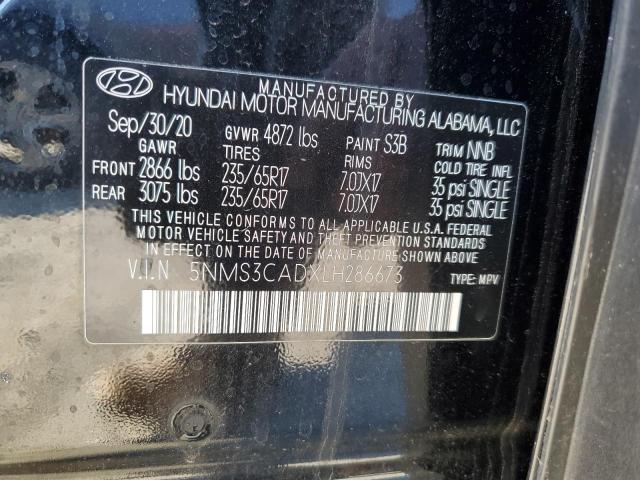 2020 HYUNDAI SANTA FE S - 5NMS3CADXLH286673
