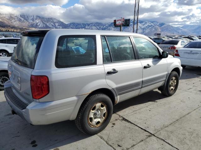 HONDA PILOT LX 2005 silver  gas 2HKYF18165H517480 photo #4