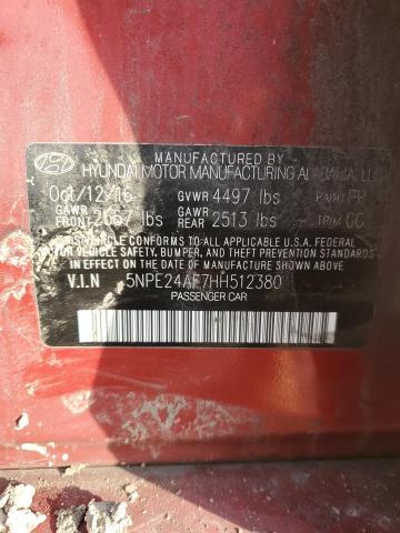 2017 HYUNDAI SONATA SE - 5NPE24AF7HH512380