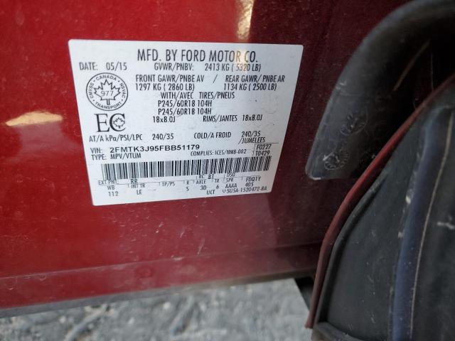 2015 FORD EDGE SEL - 2FMTK3J95FBB51179