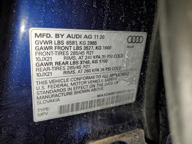 2021 AUDI SQ8 PRESTI WA1CWBF16MD019510