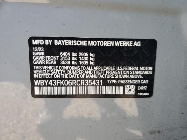 2024 BMW I5 M60 WBY43FK06RCR35431