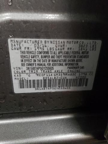 2016 NISSAN SENTRA S - 3N1AB7AP5GY255605