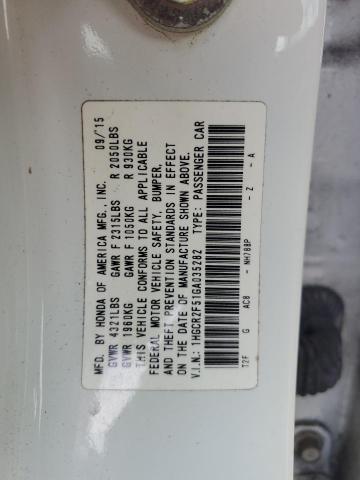 VIN 1HGCR2F51GA035282 2016 HONDA ACCORD no.12