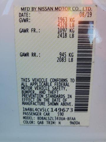 2020 NISSAN ALTIMA SR - 1N4BL4CV5LC149673