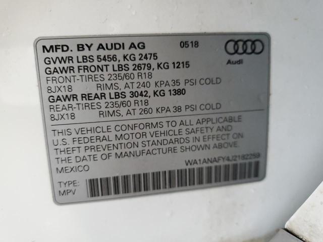 VIN WA1ANAFY4J2182259 2018 AUDI Q5 no.14