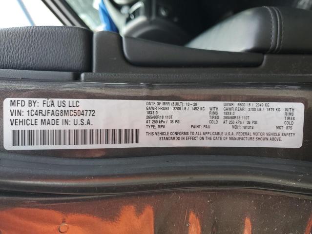 2021 JEEP GRAND CHER - 1C4RJFAG8MC504772