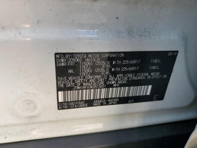 2019 TOYOTA RAV4 LE - JTMH1RFV3KD513651