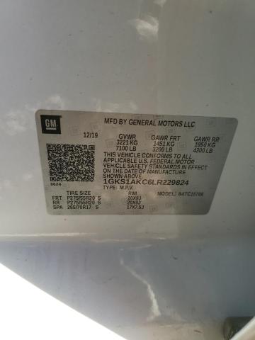2020 GMC YUKON SLE 1GKS1AKC6LR229824