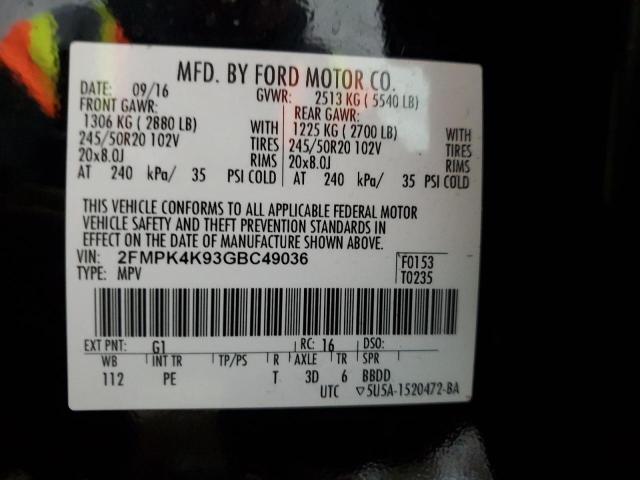 2016 FORD EDGE TITAN - 2FMPK4K93GBC49036