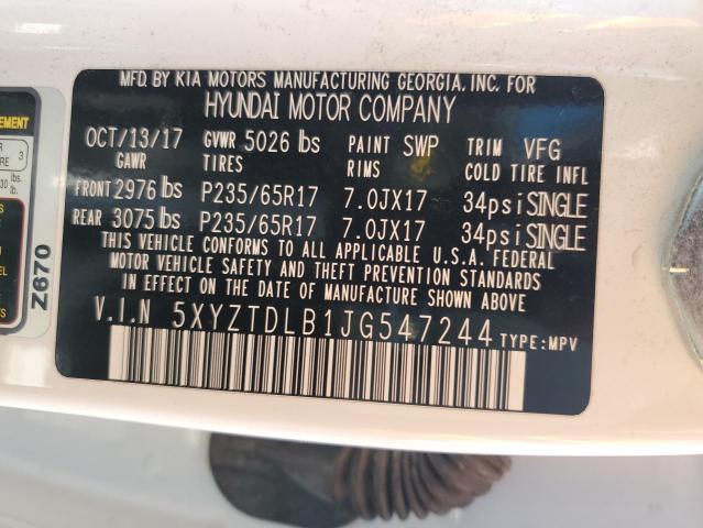 2018 HYUNDAI SANTA FE S - 5XYZTDLB1JG547244