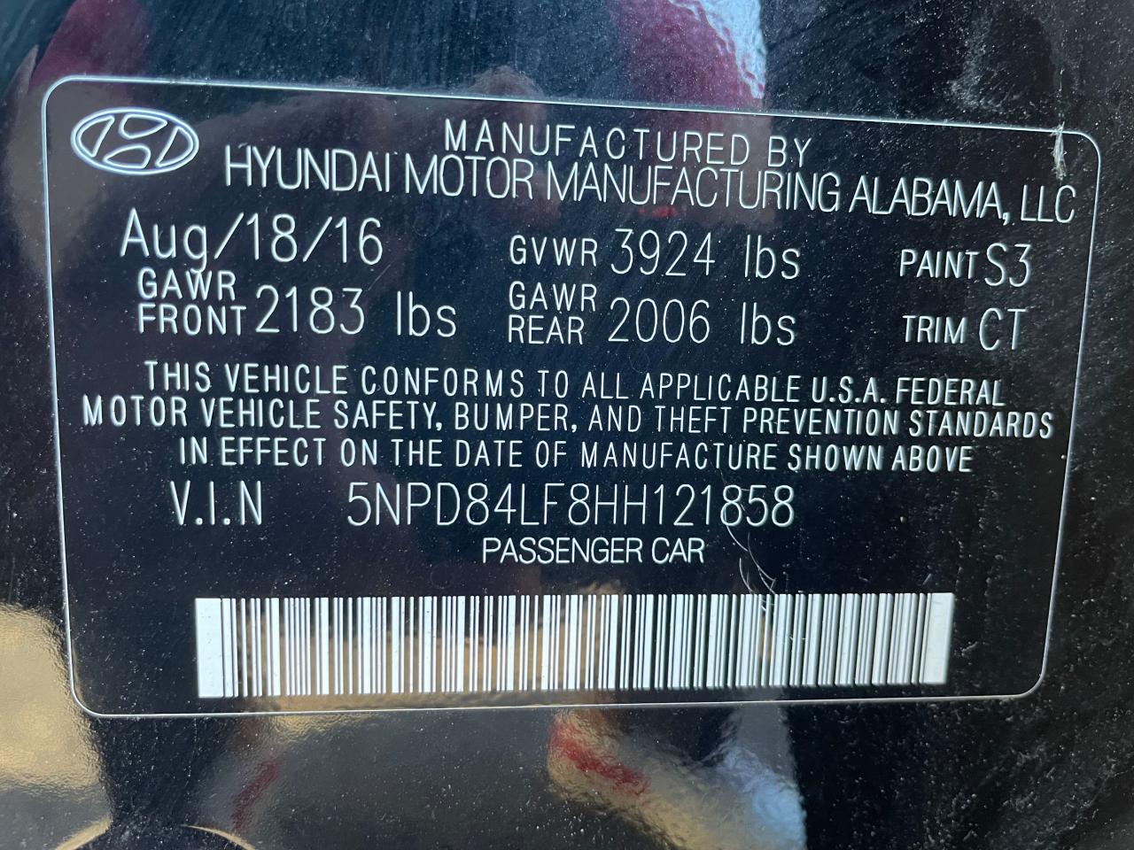 Lot #3033039038 2017 HYUNDAI ELANTRA SE