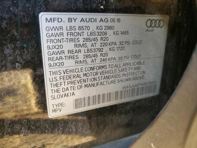 2017 AUDI Q7 PREMIUM - WA1LAAF71HD018395