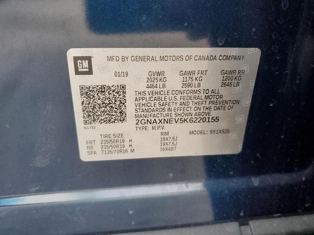 2019 CHEVROLET EQUINOX PR - 2GNAXNEV5K6220155