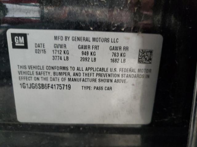 2015 CHEVROLET SONIC RS 1G1JG6SB6F4175719