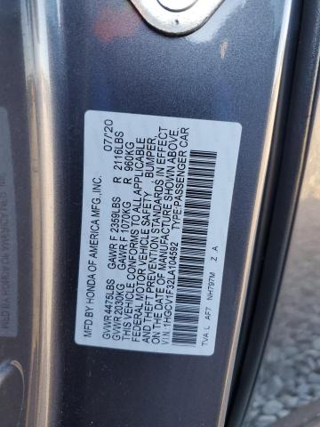 VIN 1HGCV1F32LA104592 2020 HONDA ACCORD no.12