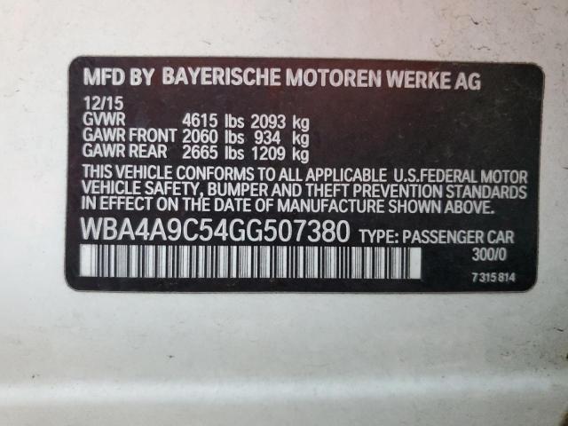 VIN WBA4A9C54GG507380 2016 BMW 4 SERIES no.12