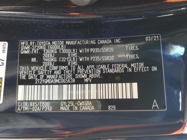 2021 LEXUS RX 450H F 2T2YGMDA9MC065638