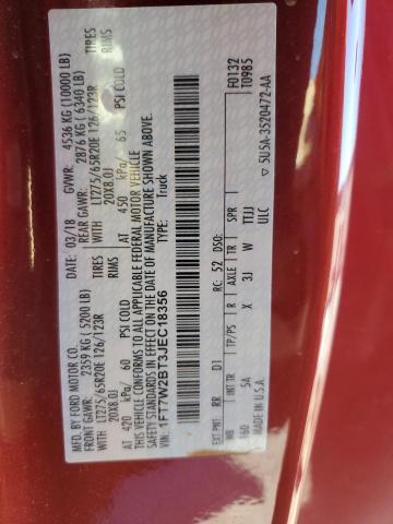 2018 FORD F250 SUPER - 1FT7W2BT3JEC18356