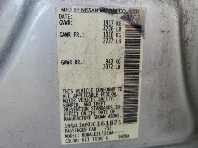 2018 NISSAN ALTIMA 2.5 - 1N4AL3AP0JC161821
