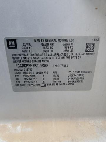 2015 CHEVROLET SILVERADO - 1GCRCREH2FZ196383