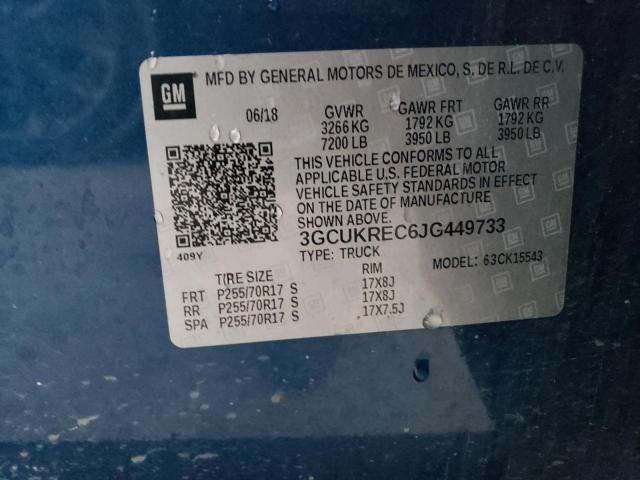 2018 CHEVROLET SILVERADO - 3GCUKREC6JG449733