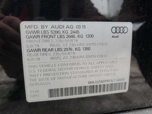 VIN WA1LFAFPXFA114655 2015 AUDI Q5 no.13