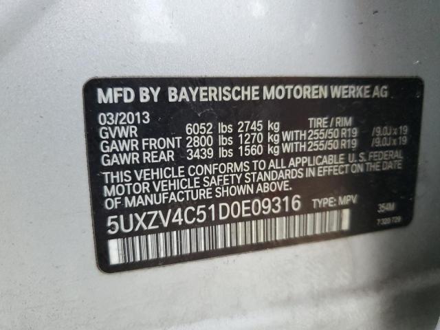 VIN 5UXZV4C51D0E09316 2013 BMW X5 no.13