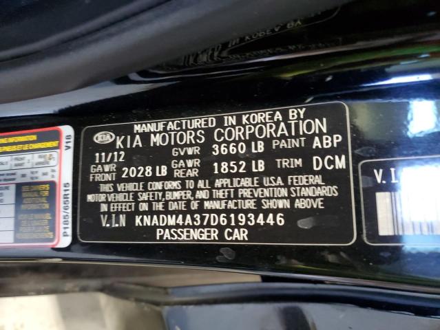 VIN KNADM4A37D6193446 2013 KIA RIO no.12