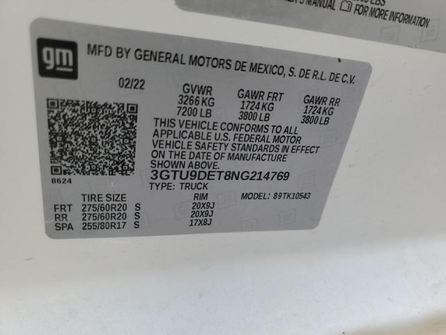 2022 GMC SIERRA LIM - 3GTU9DET8NG214769