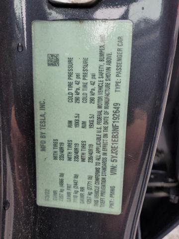 2022 TESLA MODEL 3 - 5YJ3E1EB3NF192649