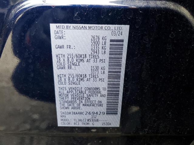 VIN 5N1DR3BA4RC269429 2024 NISSAN PATHFINDER no.13