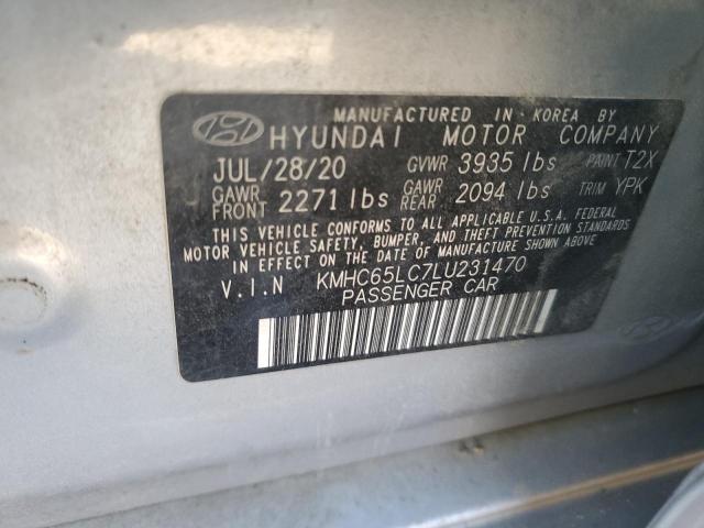 VIN KMHC65LC7LU231470 2020 HYUNDAI IONIQ no.12