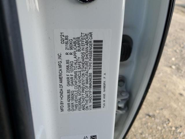 VIN 1HGCV1F19MA046285 2021 HONDA ACCORD no.12