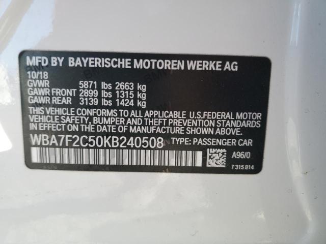 2019 BMW 750 XI - WBA7F2C50KB240508