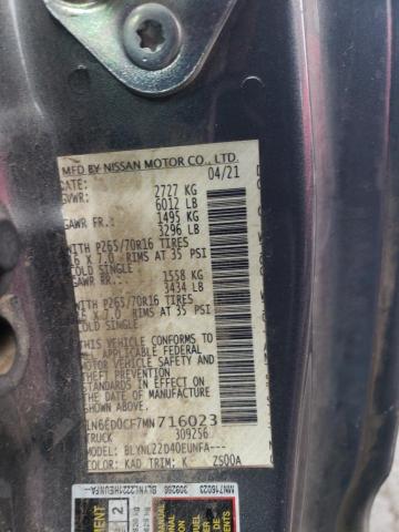 2021 NISSAN FRONTIER S - 1N6ED0CF7MN716023