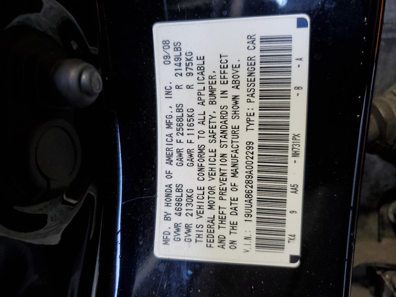 Lot #3028553920 2009 ACURA TL