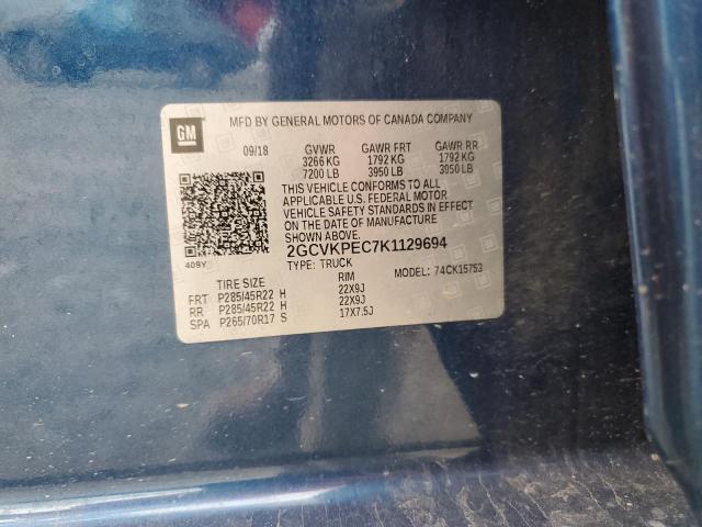 2019 CHEVROLET SILVERADO - 2GCVKPEC7K1129694