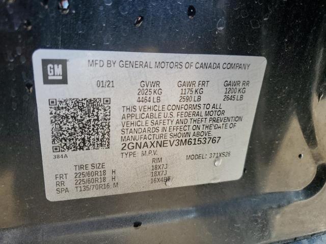 2021 CHEVROLET EQUINOX PR - 2GNAXNEV3M6153767