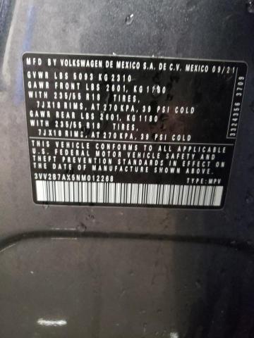 2022 VOLKSWAGEN TIGUAN SE - 3VV2B7AX5NM012268