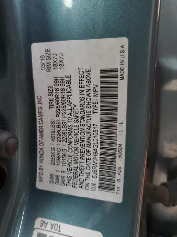 2016 HONDA CR-V TOURI - 5J6RM3H94GL010517