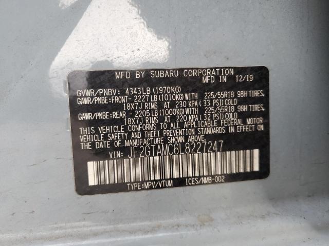 2020 SUBARU CROSSTREK - JF2GTAMC6L8227247