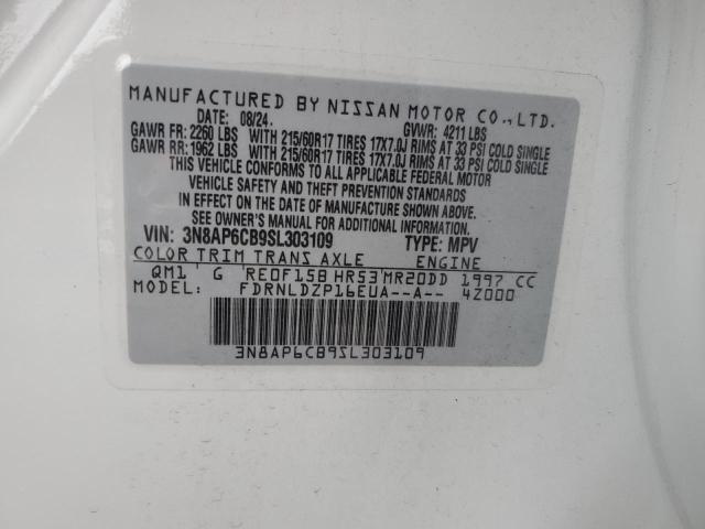 2025 NISSAN KICKS SV - 3N8AP6CB9SL303109